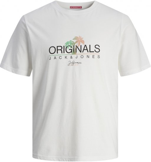 Jack & Jones JORCASEY T-Shirt Crew Neck Bright White - Herren-T-Shirts - Herren-T-Shirts in großen Größen