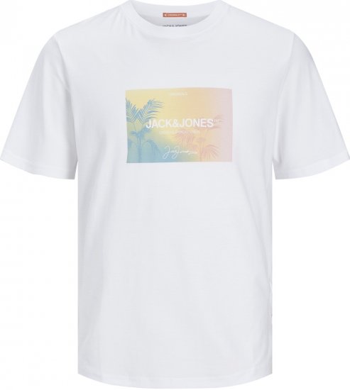 Jack & Jones JORARUBA Sunset Branding T-shirt White - Herren-T-Shirts - Herren-T-Shirts in großen Größen