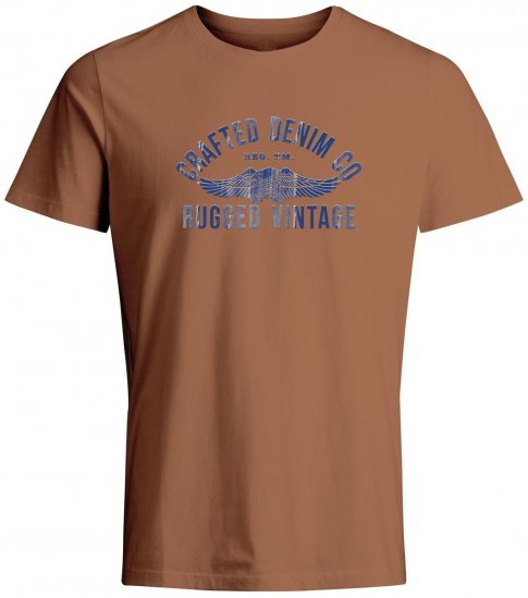 Jack & Jones JPRBLUOLLIE T-Shirt Sunburn - Herren-T-Shirts - Herren-T-Shirts in großen Größen