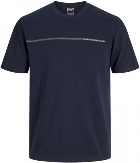 Jack & Jones FUSION Full Branding T-Shirt Sky Captain - Herren-T-Shirts - Herren-T-Shirts in großen Größen