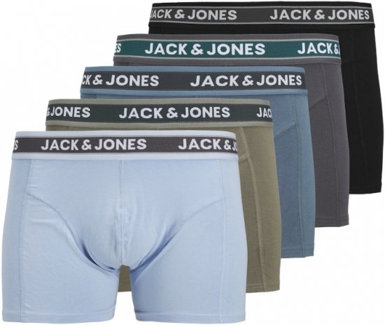 Jack & Jones Evan Solid Trunks 5-Pack Black - Herrenunterwäsche & bademode - Herrenunterwäsche & Bademode in großen Größen