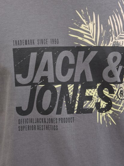 Jack & Jones Jaxon Crew Neck T-Shirt Castlerock - Herren-T-Shirts - Herren-T-Shirts in großen Größen