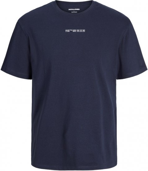 Jack & Jones Ayce Crew Neck T-Shirt Blue - Herren-T-Shirts - Herren-T-Shirts in großen Größen