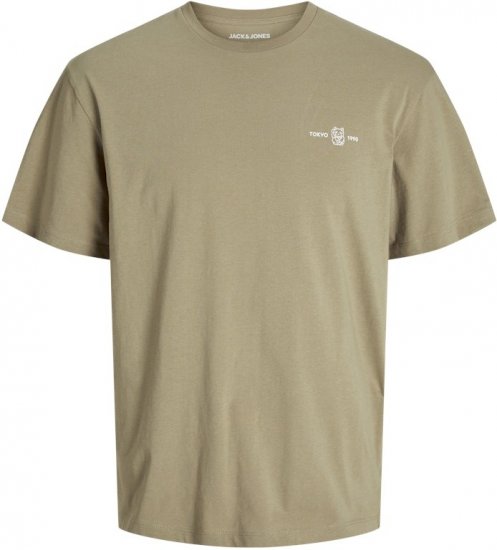 Jack & Jones Ayce Crew Neck T-Shirt Beige - Herren-T-Shirts - Herren-T-Shirts in großen Größen