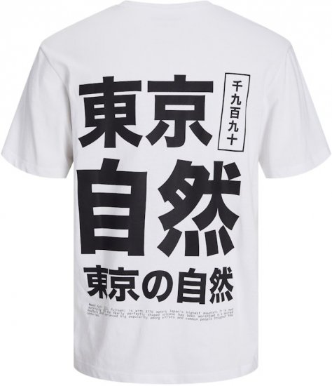 Jack & Jones Ayce Crew Neck T-Shirt White - Herren-T-Shirts - Herren-T-Shirts in großen Größen