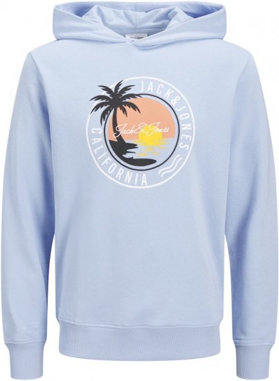 Jack & Jones Palm Hoodie Chambray Blue - Herren-sweater und -hoodies - Herren-Sweater und -Hoodies in großen Größen