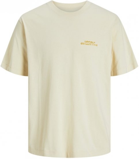 Jack & Jones Retiro Crew Neck T-Shirt Antique White - Herren-T-Shirts - Herren-T-Shirts in großen Größen