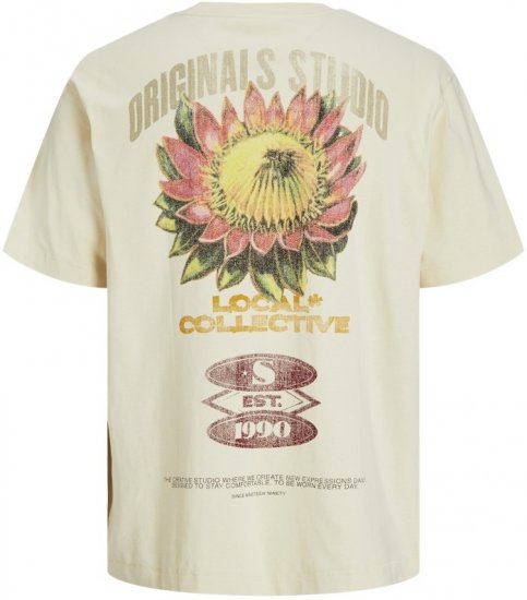 Jack & Jones Retiro Crew Neck T-Shirt Antique White - Herren-T-Shirts - Herren-T-Shirts in großen Größen