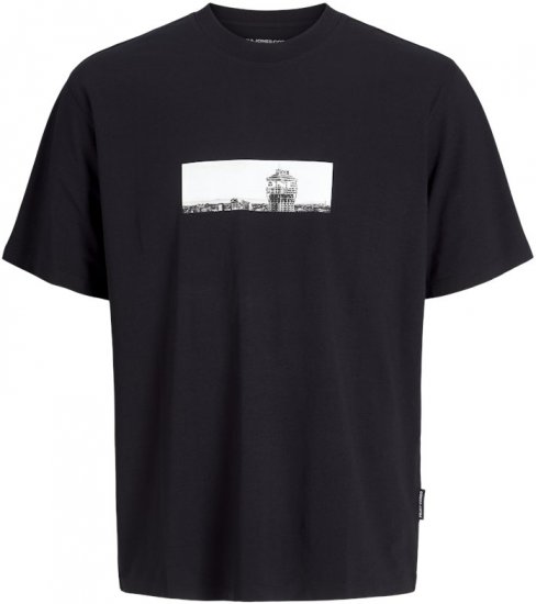 Jack & Jones Pacer Photo Branding Crew Neck T-Shirt Black - Herren-T-Shirts - Herren-T-Shirts in großen Größen