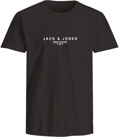 Jack & Jones Harris Crew Neck T-Shirt Black - Herren-T-Shirts in großen Größen - Herren-T-Shirts in großen Größen