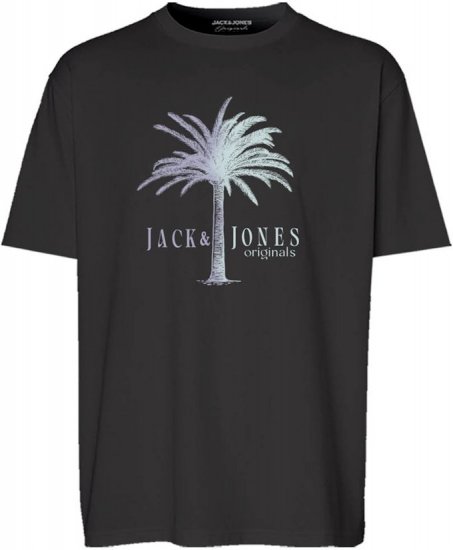 Jack & Jones Split Gradient Crew Neck T-Shirt Black - Herren-T-Shirts - Herren-T-Shirts in großen Größen