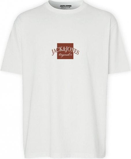 Jack & Jones Boston Crew Neck T-Shirt Bright White - Herren-T-Shirts - Herren-T-Shirts in großen Größen