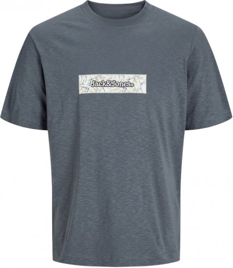 Jack & Jones Split Branding AOP Crew Neck T-Shirt Grey - Herren-T-Shirts - Herren-T-Shirts in großen Größen