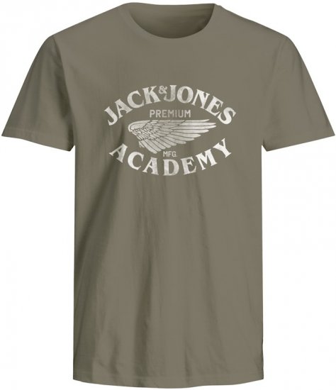 Jack & Jones Freddy Crew Neck T-Shirt Grey - Herren-T-Shirts - Herren-T-Shirts in großen Größen