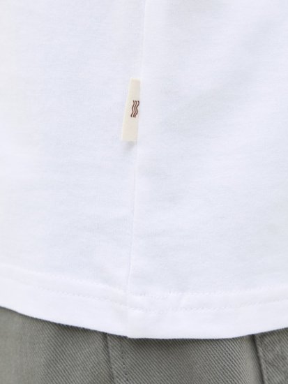 Jack & Jones Vira Branding Crew Neck T-Shirt Bright White - Herren-T-Shirts - Herren-T-Shirts in großen Größen