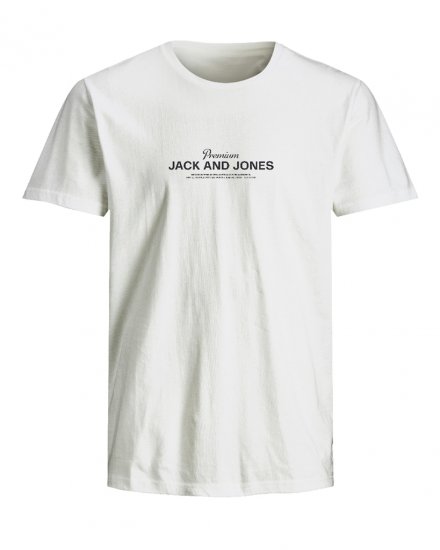Jack & Jones Ferris Crew Neck T-Shirt Bright White - Herren-T-Shirts - Herren-T-Shirts in großen Größen