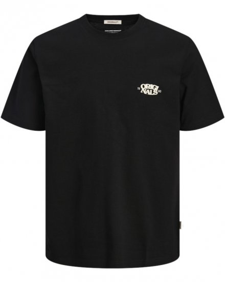  Jack & Jones Tavira Type Crew Neck T-Shirt Black - Herren-T-Shirts - Herren-T-Shirts in großen Größen