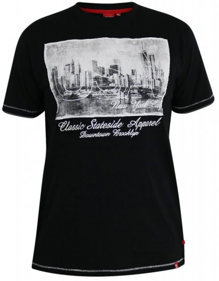 D555 Jayden T-shirt Black - Herren-T-Shirts - Herren-T-Shirts in großen Größen