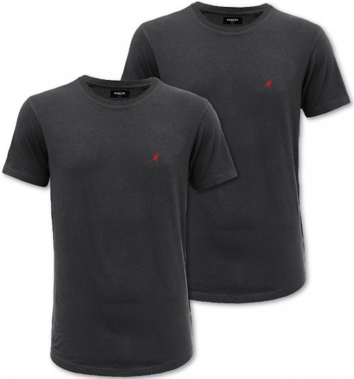 Kangol Jetta T-shirt Black 2-pack - Herren-T-Shirts - Herren-T-Shirts in großen Größen