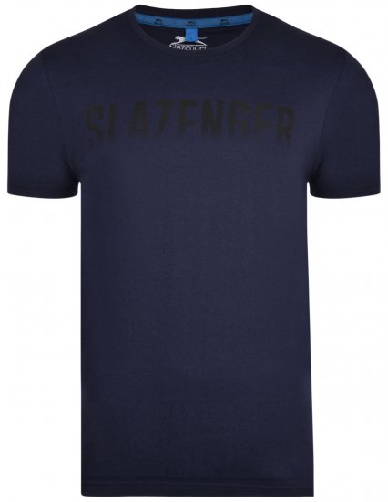 Slazenger Jonathan T-shirt Midnight - Herren-T-Shirts - Herren-T-Shirts in großen Größen