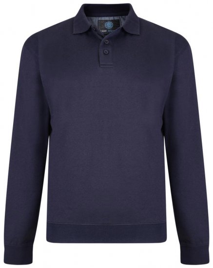 Kam Jeans Collar Sweatshirt Navy - Herren-sweater und -hoodies - Herren-Sweater und -Hoodies in großen Größen