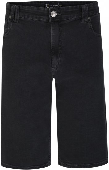 Kam Jeans 101 Stretch Jean Shorts Charcoal - Herrenshorts - Herrenshorts in großen Größen