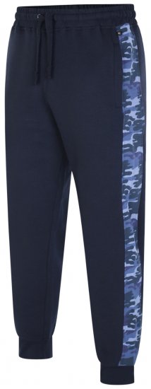 Kam Jeans 236 Panelled Camo Jog Bottoms Navy - Jogginghosen für herren - Jogginghosen für Herren in großen Größen