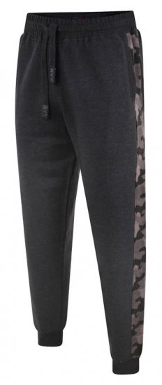 Kam Jeans 236 Panelled Camo Jog Bottoms Charcoal - Jogginghosen für herren - Jogginghosen für Herren in großen Größen