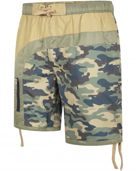Kam Jeans 3004 Camo Panel Board Swimshorts - Herrenunterwäsche & bademode - Herrenunterwäsche & Bademode in großen Größen