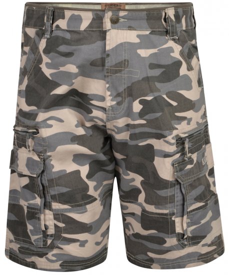 Kam Jeans 329 Short Charcoal Camo - Herrenshorts - Herrenshorts in großen Größen