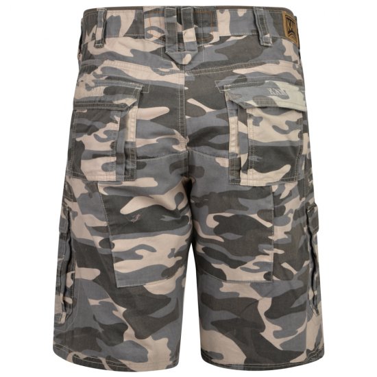 Kam Jeans 329 Short Charcoal Camo - Herrenshorts - Herrenshorts in großen Größen