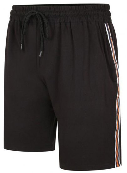 Kam Jeans 3300 Jog Shorts with Side Tape Black - Jogginghosen für herren - Jogginghosen für Herren in großen Größen