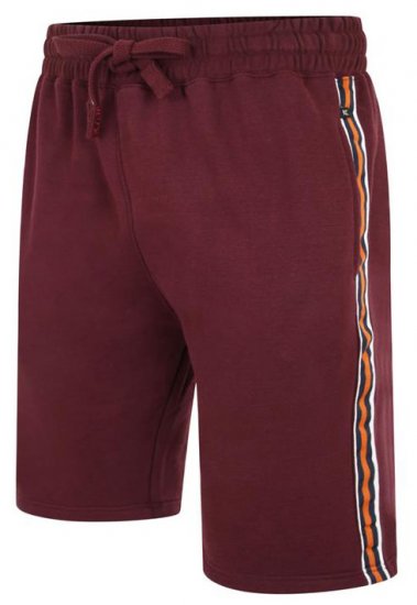 Kam Jeans 3300 Jog Shorts with Side Tape Burgundy - Jogginghosen für herren - Jogginghosen für Herren in großen Größen