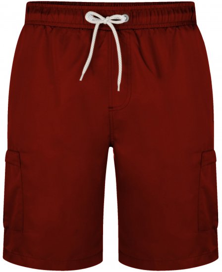 Kam Jeans 334 Cargo Swim Shorts Burgundy - Herrenunterwäsche & bademode - Herrenunterwäsche & Bademode in großen Größen