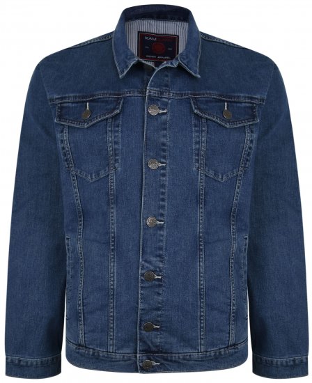 Kam Jeans 405 Western Denim Jacket Stonewash - Herren Jacken in großen Größen - Herren Jacken in großen Größen