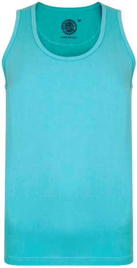 Kam Jeans 500 Tank Top Aqua - Herren-T-Shirts - Herren-T-Shirts in großen Größen