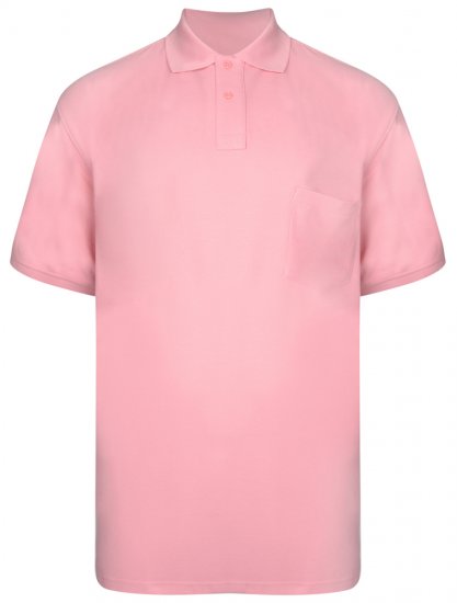 Kam Jeans Poloshirt Pink - Polo-shirts für herren - Polo-Shirts für Herren in großen Größen