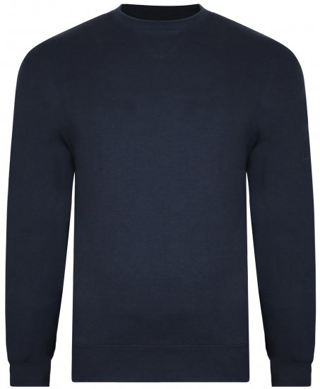 Kam Jeans Sweatshirt mit Kragen Dunkelblau - Herren-Sweater und -Hoodies in großen Größen - Herren-Sweater und -Hoodies in großen Größen