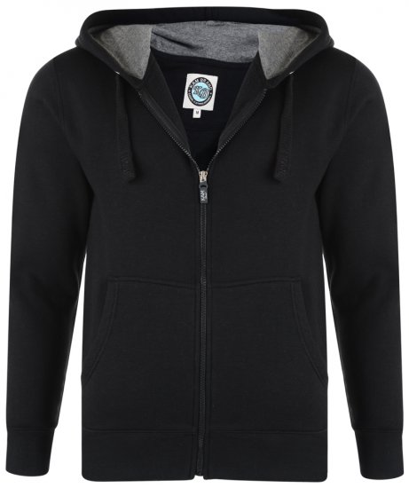 Kam Jeans Hoodie Black TALL SIZES - HERRENBEKLEIDUNG MT-6XLT - Langgrößen für Herren