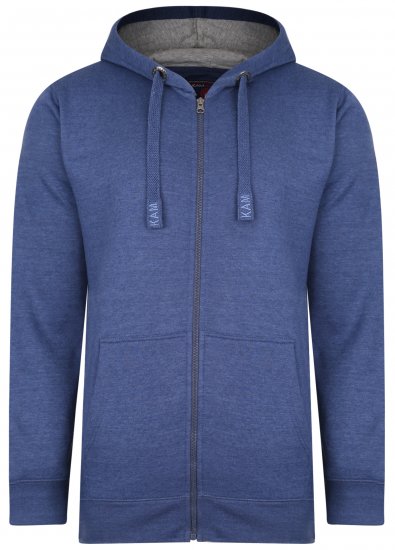 Kam Jeans Kapuzensweatjacke Royal Blau - Herren-sweater und -hoodies - Herren-Sweater und -Hoodies in großen Größen