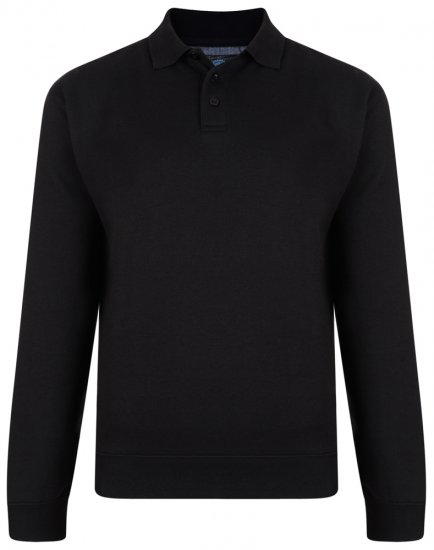 Kam Jeans Sweatshirt mit Kragen Schwarz - Herren-sweater und -hoodies - Herren-Sweater und -Hoodies in großen Größen