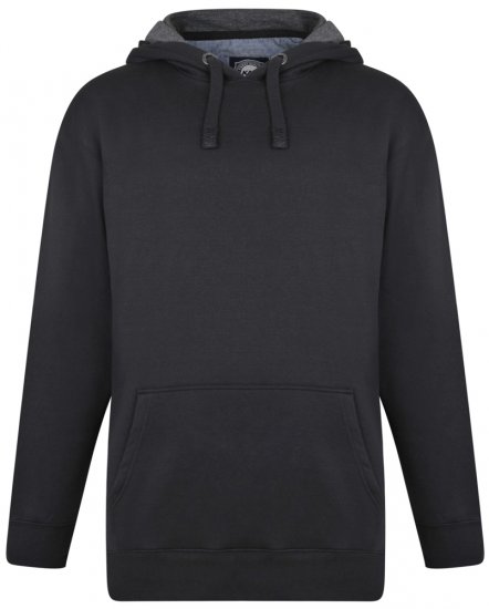 Kam Jeans Crew Neck Hoodie Svart - Herren-sweater und -hoodies - Herren-Sweater und -Hoodies in großen Größen