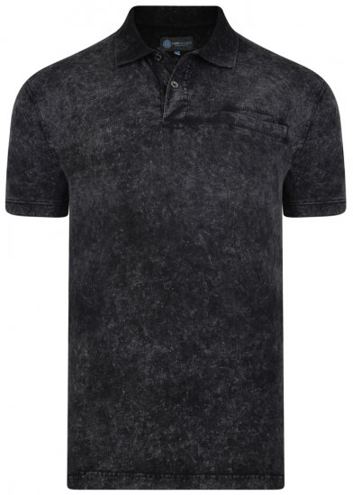 Kam Jeans 5268 Polo Black - Polo-shirts für herren - Polo-Shirts für Herren in großen Größen