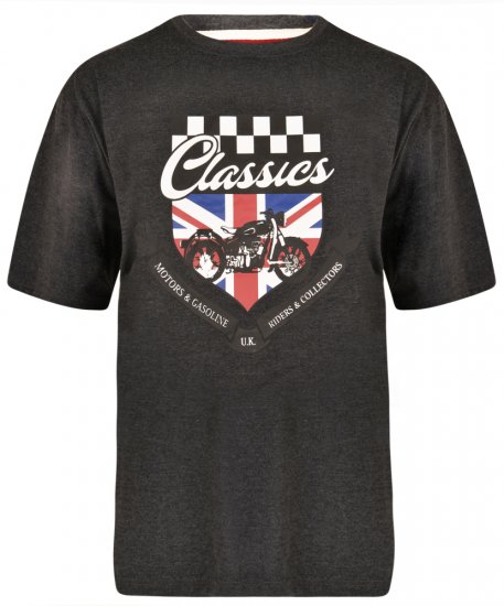 Kam Jeans 5280 T-shirt Charcoal - Herren-T-Shirts - Herren-T-Shirts in großen Größen