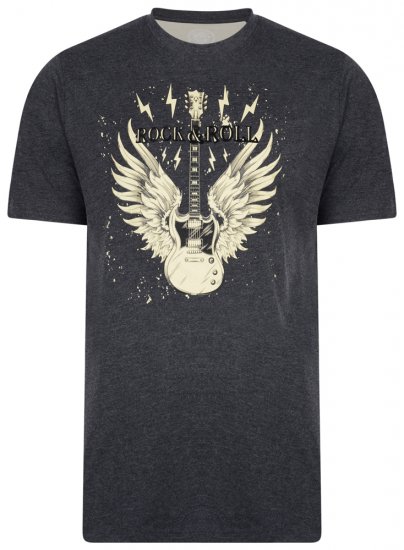 Kam Jeans 5283 T-shirt Charcoal - Herren-T-Shirts - Herren-T-Shirts in großen Größen