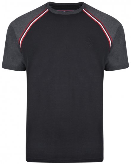 Kam Jeans 5287 T-shirt Black - Herren-T-Shirts - Herren-T-Shirts in großen Größen