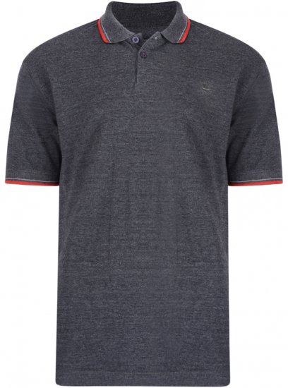 Kam Jeans 5289 Polo Charcoal - Polo-shirts für herren - Polo-Shirts für Herren in großen Größen