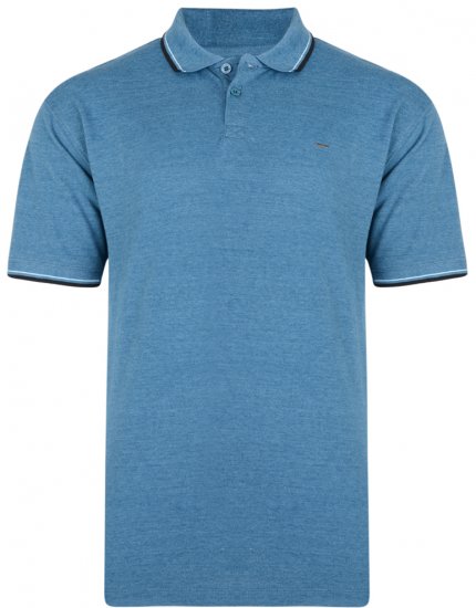 Kam Jeans 5289 Polo Denim - Polo-shirts für herren - Polo-Shirts für Herren in großen Größen
