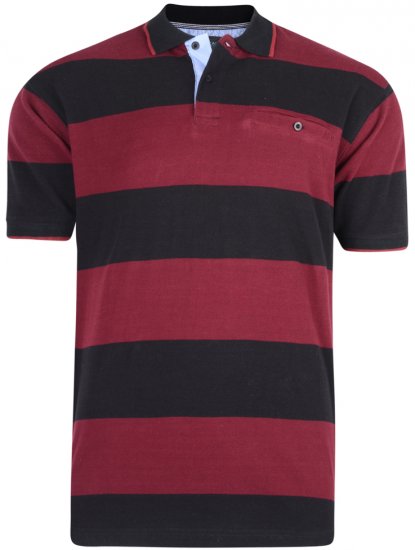 Kam Jeans 5292 Polo Burgundy - Polo-shirts für herren - Polo-Shirts für Herren in großen Größen
