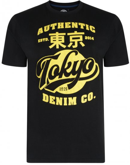 Kam Jeans 5296 T-shirt Black - Herren-T-Shirts - Herren-T-Shirts in großen Größen